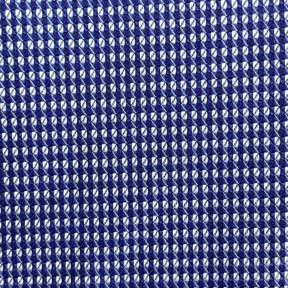 Johnston & Murphy Shirt Men's L Blue White Button Up Long Sleeve Check - Picture 8 of 9